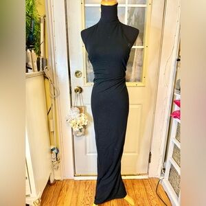 Oh Polly Black Halter Maxi Dress